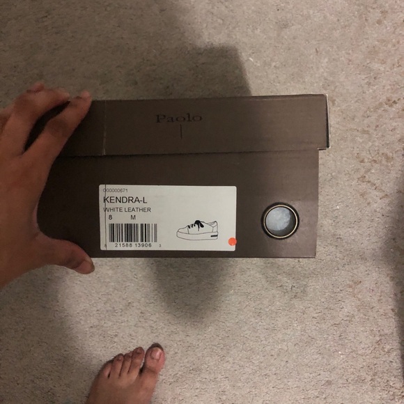 Paolo White Leather Kendra Sneakers - Picture 4 of 4